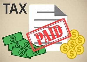 Tax Bill Notification with Pie Chart